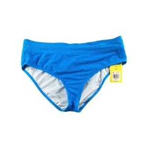 Cabana by Crown Ivy Blue‎ Lagoon Textured Bikini Bottoms Swimwear Size XXL
